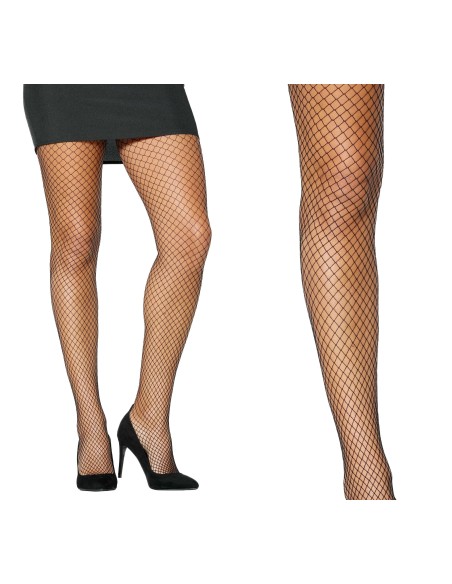 Calze a rete nere da donna per costumi Halloween e Carnevale