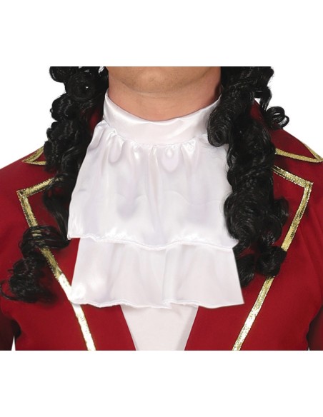 Costume da capitano corsaro rosso con cappello piumato, giacca elegante e pantaloni per uomo