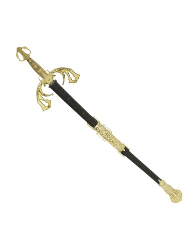 Spada nobile 72 cm con elsa decorata per costume storico napoleonico