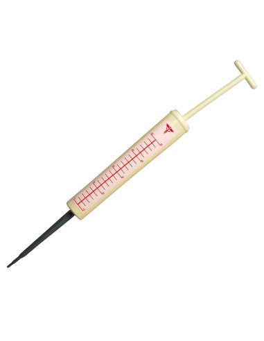 Siringa gigante da 58 cm bianca con scala graduata per costumi medici Halloween