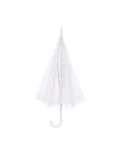 Ombrellino bianco in pizzo 60x70 cm 2