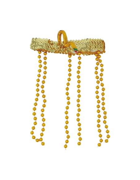 Diadema dorato Cleopatra con pendenti e decorazioni egiziane per costume da regina egizia