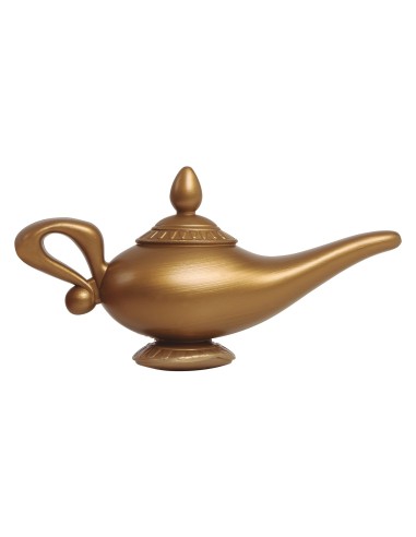 Lampada del genio dorata 22 cm accessorio costume Aladino feste a tema orientale