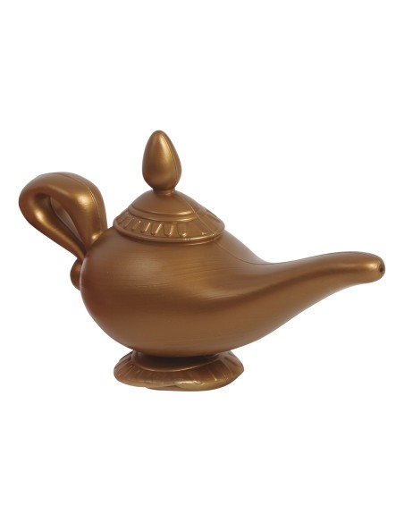 Lampada del genio dorata 22 cm accessorio costume Aladino feste a tema orientale