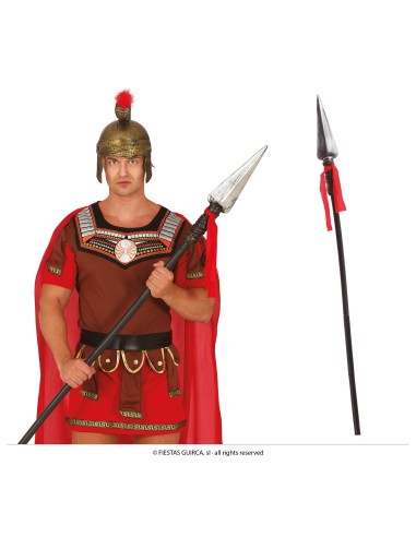 Lancia romana smontabile 150 cm con punta metallica per costumi storici gladiatore centurione