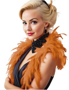 BOA CON PIUME ARANCIO 40 GR 2