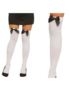 CALZE BIANCHE CON FIOCCO NERO 2