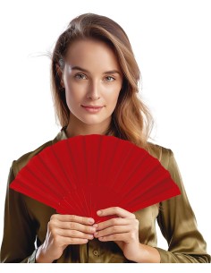 VENTAGLIO ROSSO IN TESSUTO 2