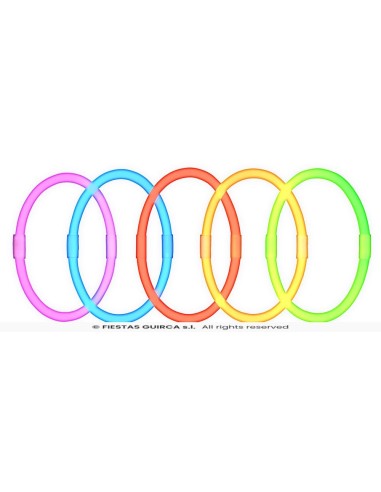 100 braccialetti luminosi neon colorati rosa azzurro arancione giallo verde per feste