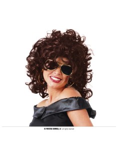 Parrucca ricciolona castana