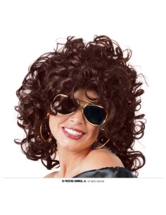 Parrucca ricciolona castana 2