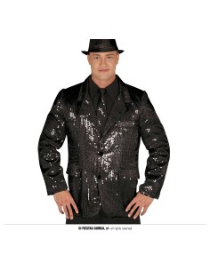 GIACCA NERA DI PAILLETTES PER ADULTI TAGLIA L