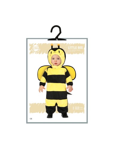 Costume da ape giallo e nero per neonato 18-24 mesi con cappuccio e antennine