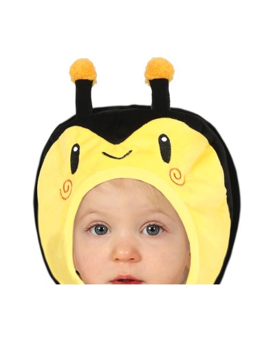 Costume da ape giallo e nero per neonato 18-24 mesi con cappuccio e antennine