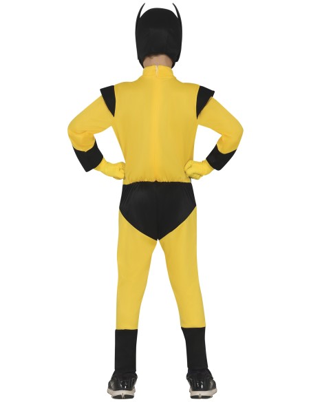 Costume Wolverine bambino giallo e nero con maschera per feste a tema supereroi