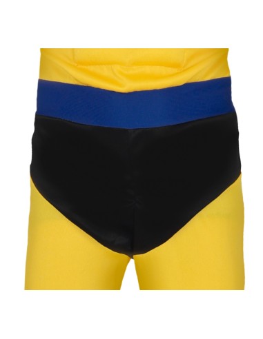 Costume Wolverine bambino giallo e nero con maschera per feste a tema supereroi