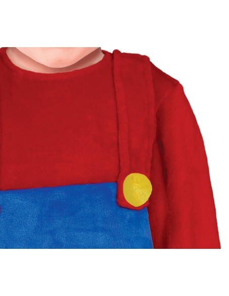 Costume Baby Super Mario con maglia rossa, salopette blu e cappellino per bambini piccoli