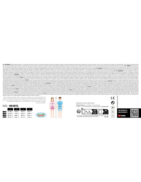 Bambina indossa costume Biancaneve con corpetto blu, gonna dorata e fiocco rosso per Carnevale