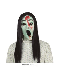 Maschera fantasma con capelli in lattice 2