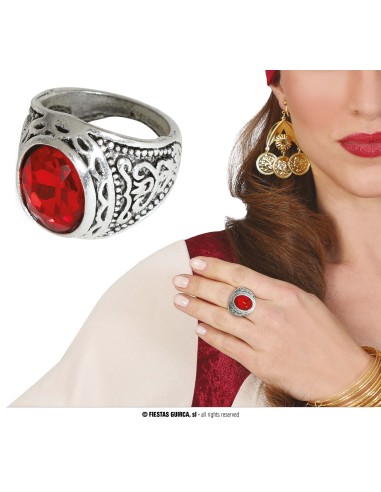 Anello con rubino rosso