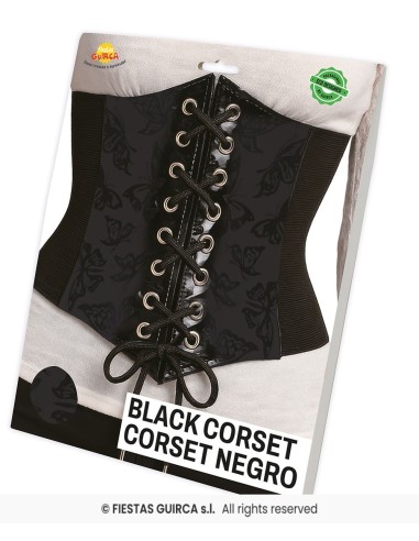 Corsetto nero donna taglia unica