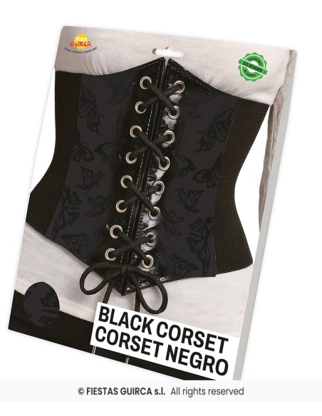 Corsetto nero donna taglia unica