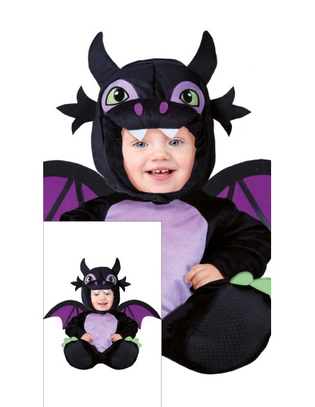 Costume draghetto nero 12-18 mesi