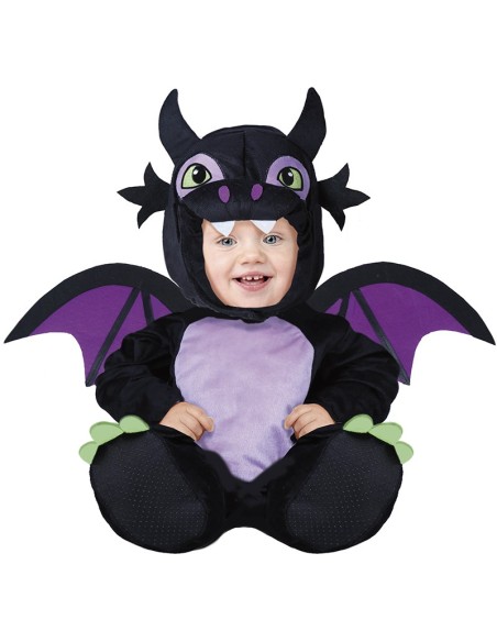 Costume draghetto nero 12-18 mesi