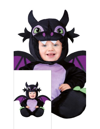 Costume Draghetto nero 18-24 mesi