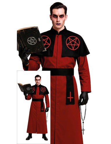 Costume uomo Cardinale satanico Tg L