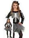 Costume scheletro con tutù bambina 7/9 anni