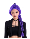 Parrucca viola con treccia K-pop Huntrix