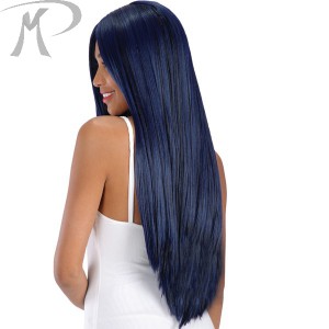 parrucca lunga blu
