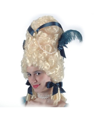 Parrucca Pompadour bionda con decorazioni Prezzo 37,10 €