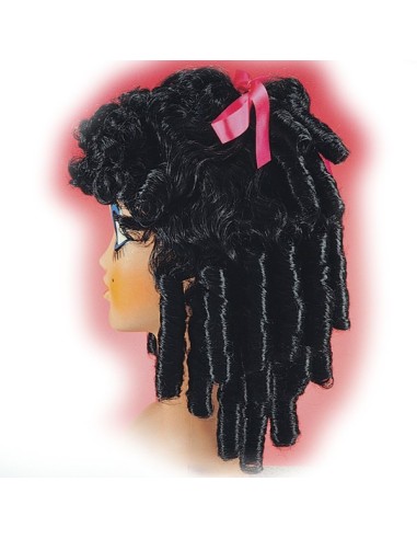 Parrucca Nera con boccoli Prezzo 23,80 €