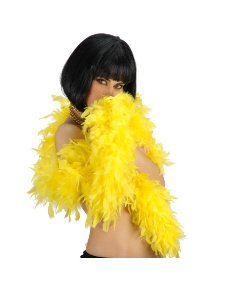 BOA DI PIUME LUSSO LUNGH.CM. 180 GIALLO (GR.55/60 CIRCA) Prezzo 6,90 €