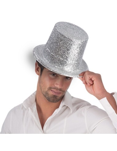 TUBA CON GLITTER ARGENTO H. CM. 13 CA. Prezzo 2,50 €