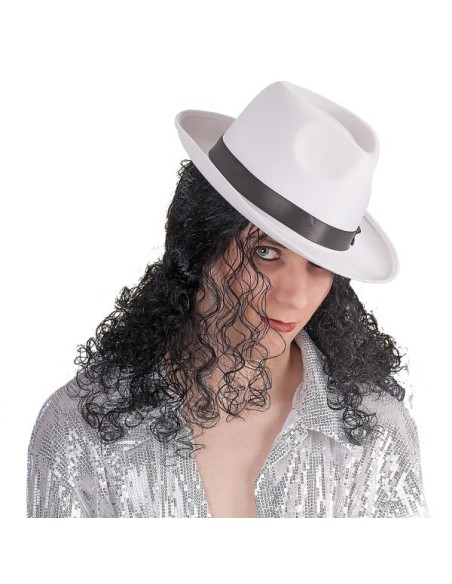 CAPPELLO GANGSTER IN RASO BIANCO E FELTRO TAGLIE ADULTO ASSORTITE Prezzo 6,30 €