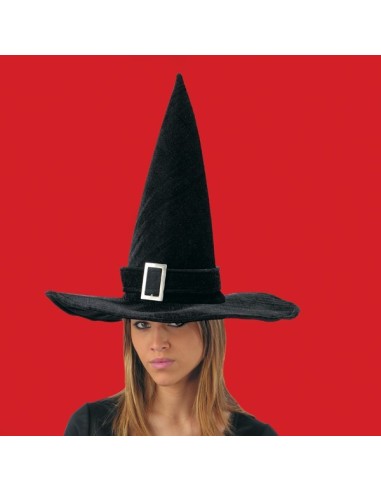 CAPPELLO STREGA IN VELLUTO NERO H. CM. 45 CA. Prezzo 4,90 €