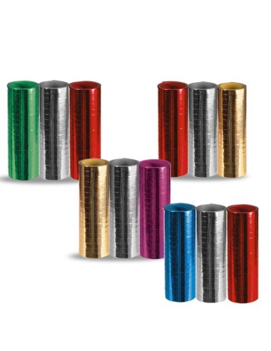 3 STELLE FILANTI METALLIZZATE colori assortiti18 ROTOLINI MM.7 METRI 4 Prezzo 3,60 €