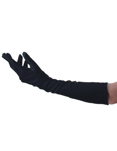GUANTI NERI IN COTONE ELASTICIZZATO LUNGH.CM.50 Prezzo 2,70 €