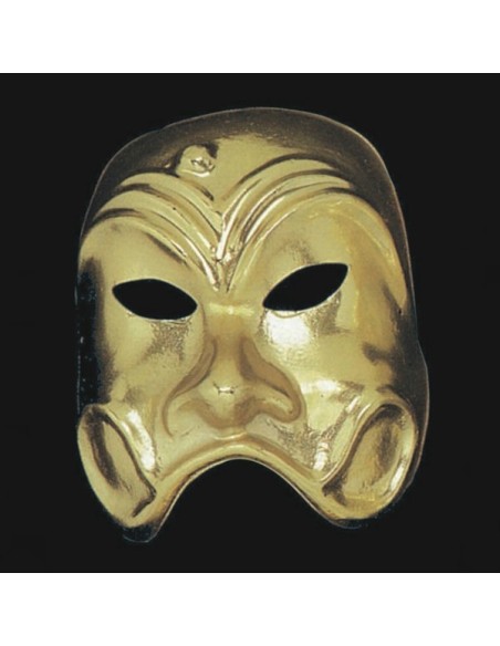 MASCHERA ARLECCHINO METALLIZZATO ORO Prezzo 1,50 €