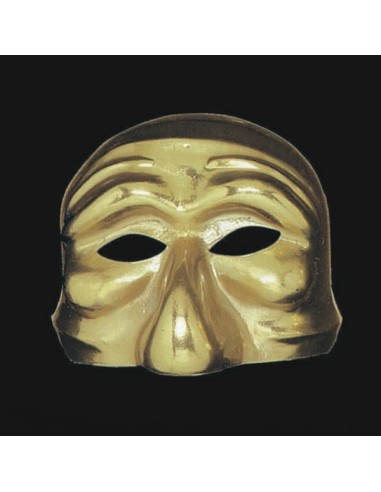 MASCHERA PULCINELLA METALLIZZATO ORO Prezzo 1,50 €