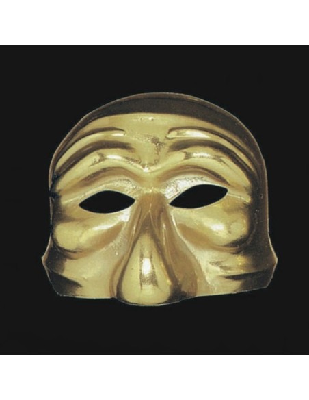MASCHERA PULCINELLA METALLIZZATO ORO Prezzo 1,50 €