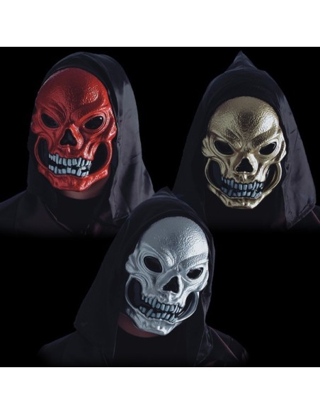 MASCHERA TESCHIO METALLIZZATOCON CAPPUCCIO Prezzo 4,20 €