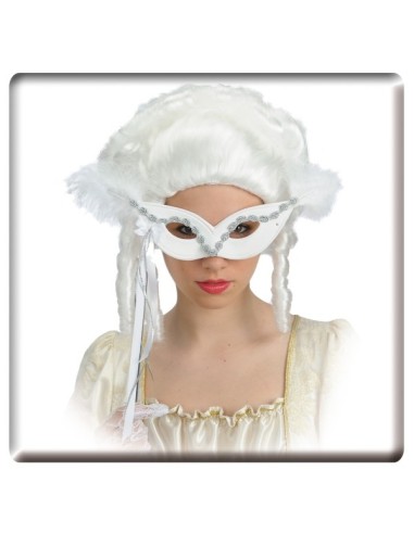 FARFALLA SCAMOSCIATA BIANCA con BASTONCINO, PASSAMANERIA E PIUME Prezzo 6,00 €