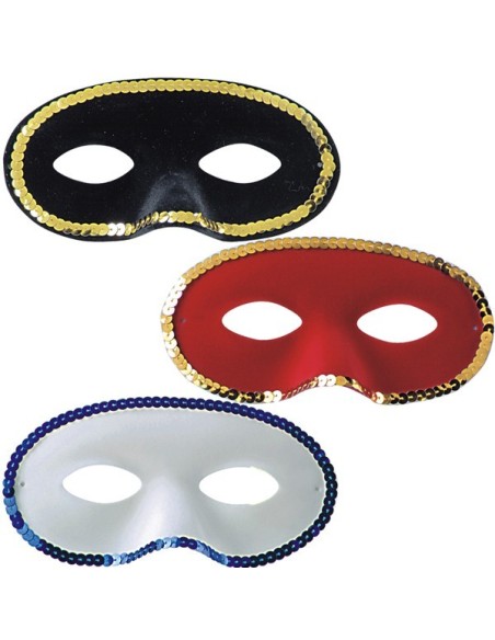 DOMINO SCAMOSCIATO con PAILLETTES COLORI ASSORTITI Prezzo 3,60 €