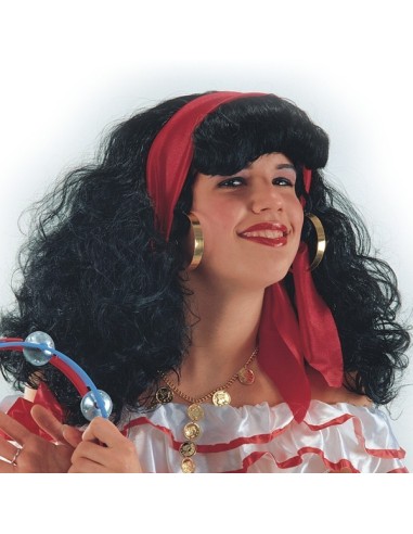 PARRUCCA GITANA con FASCIA E ORECCHINI Prezzo 12,80 €
