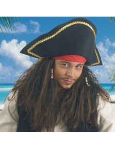 PARRUCCA PIRATA DELLE BERMUDA con BANDANA E CAPPELLO Prezzo 17,20 €