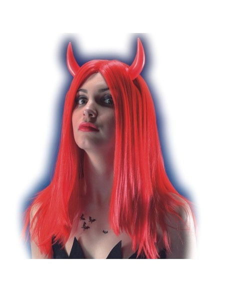 PARRUCCA DIAVOLESSA ROSSA con CORNA Prezzo 13,50 €